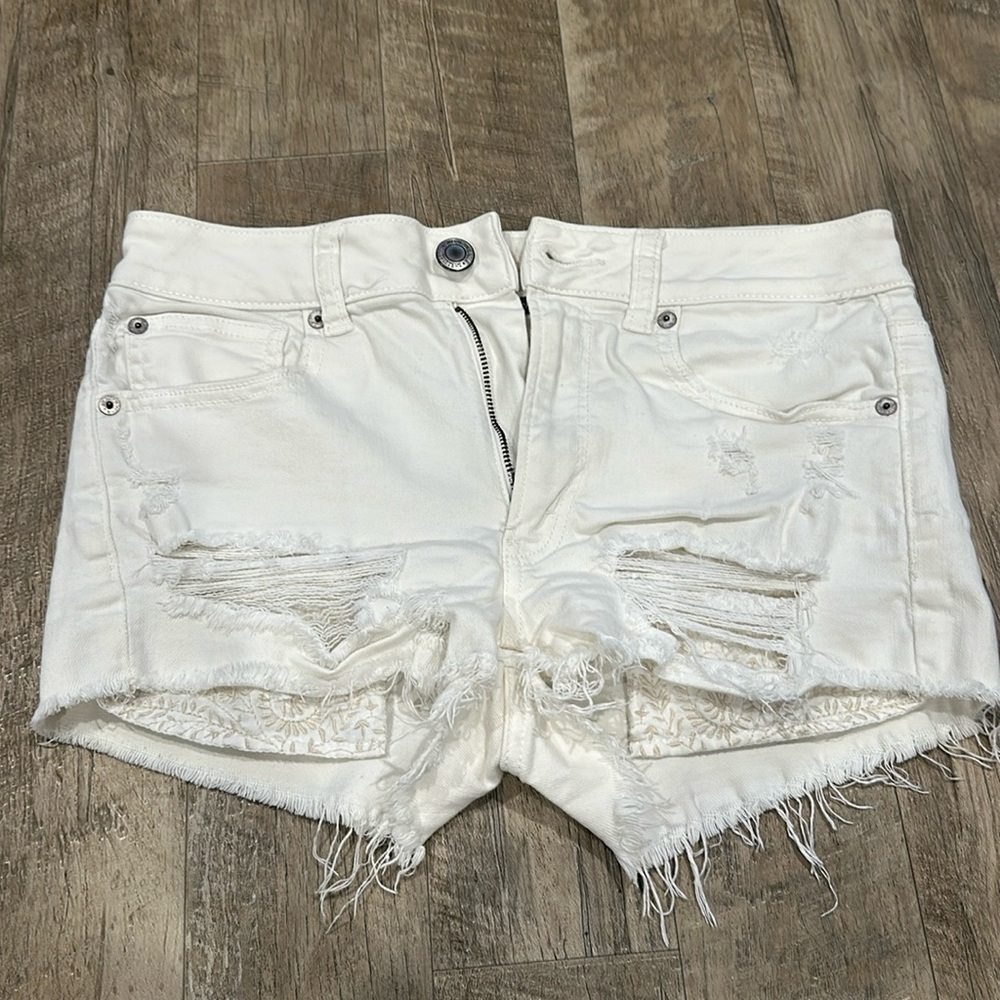 American white Jean shorts